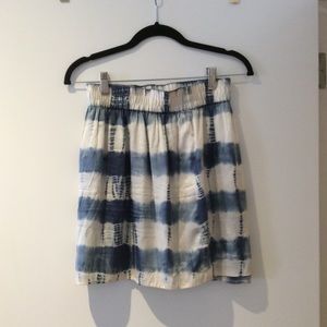 Club Monaco blue tie dye skirt